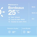 Météo à Bordeaux : temps ensoleillé et températures élevées attendues ce week-end.