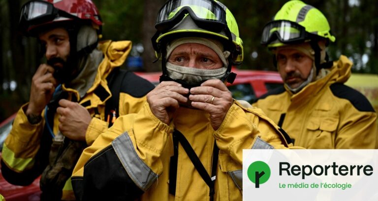 Pompiers en France souffrent d’asphyxie due aux fumées des incendies de forêt.