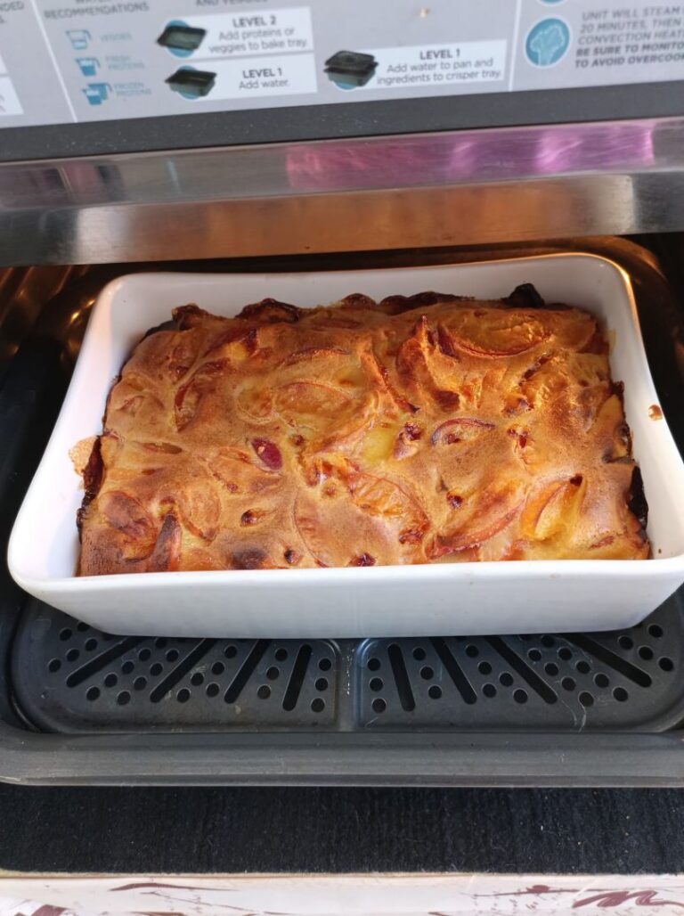 Recette Invisible aux abricots : utilisation du combi Ninja dans la cuisine française.