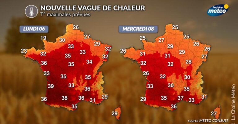 Canicule : le nord-est de la France moins touché par la hausse des températures prévue.
