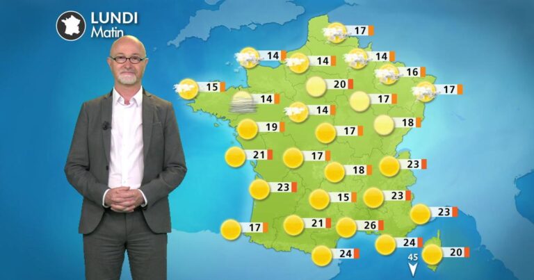 Canicule prévue sur le tiers sud du pays, alertes météorologiques en vigueur.