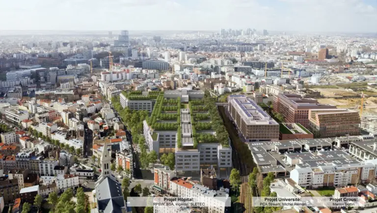 Le dérèglement climatique intégré dans le projet de l’hôpital de Saint-Ouen
