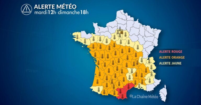 Alerte rouge : 3ème canicule en cours en Languedoc-Roussillon, conditions extrêmes attendues.