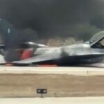 F-16 en feu après atterrissage d’urgence suite à une panne moteur en plein vol