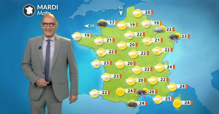 Canicule persistante en France avec quelques orages isolés sur certaines régions