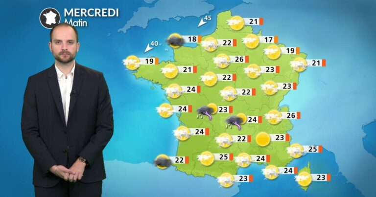 Météo : orages prévus demain sur plusieurs régions, conditions tropicales persistantes.