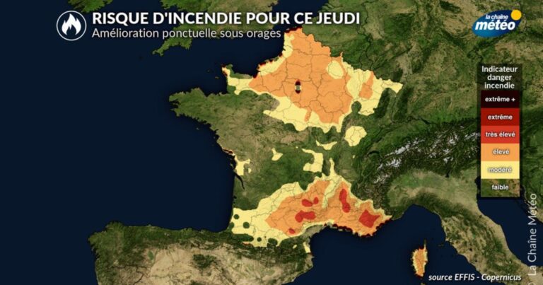 Risque d’incendies : les régions les plus exposées dans les prochains jours en France.