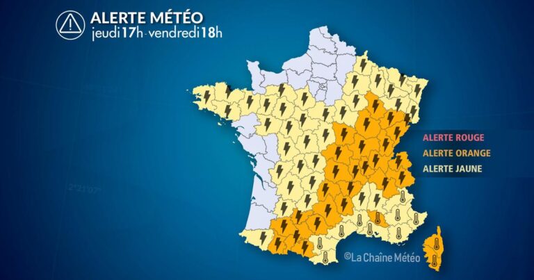 Alerte Météo : Violents orages et rafales de vent jusqu’à 120 km/h en France