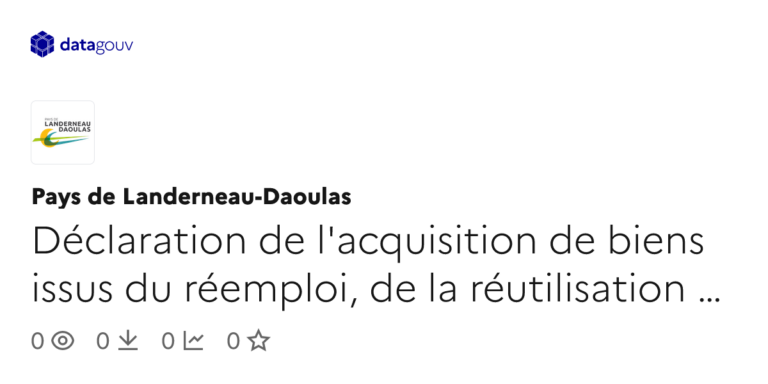 Acquisition de biens recyclés et réutilisés par le Pays de Landerneau-Daoulas