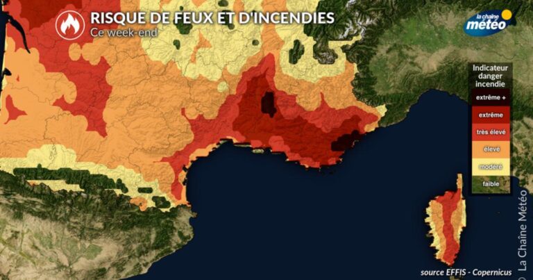 Incendies en France : week-end à risque pour les régions du sud-est.