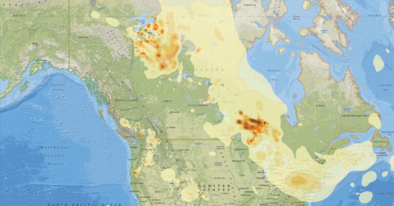 Feux de forêt au Canada provoquent une couverture de fumée à New York