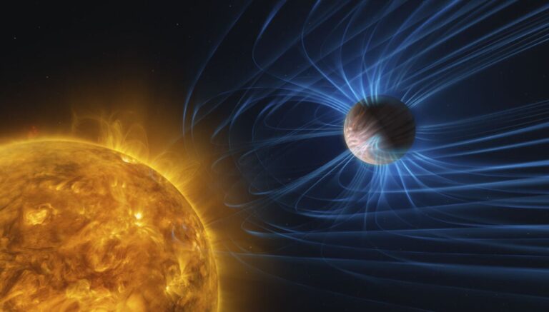 Estimation du champ magnétique d’exoplanètes grâce à l’analyse de leurs vents solaires