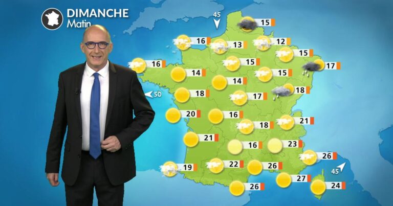 Chaleur intense au sud-est, un dimanche estival en France.