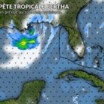 Tempête tropicale Bertha menace le littoral américain avec une trajectoire incertaine.
