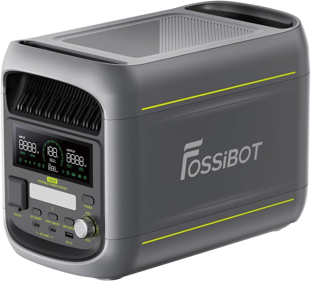 FOSSIBOT F1800 : générateur électrique portable de 1024Wh pour usage domestique et voyage