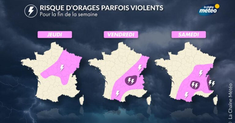 Orages et grêle : alertes météo en France pour des pluies intenses ce week-end