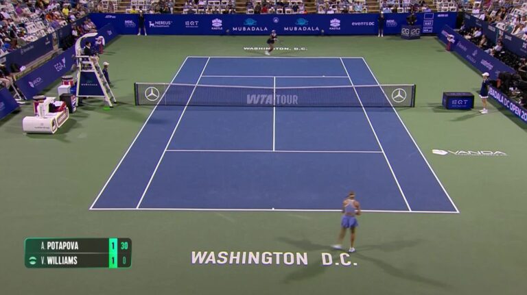 V. Williams éliminée au premier tour par Potapova lors du tournoi de tennis.