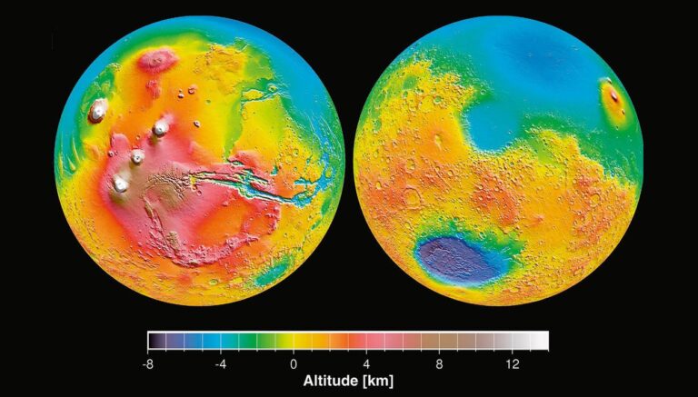 Une collision pourrait expliquer l’asymétrie de la surface martienne selon des chercheurs.