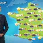 Forts orages et grêle prévus du Massif central à l&rsquo;Alsace avec rafales violentes.