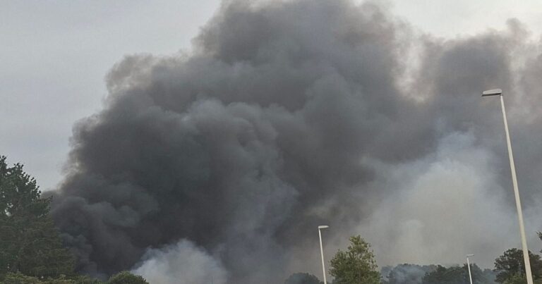 Incendie dans un camp de Roms au pied du pont de Cheviré à Nantes, plusieurs personnes évacuées.