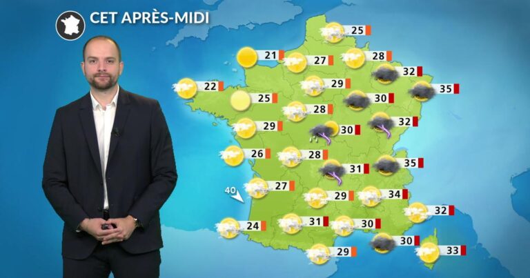 Forts orages et risque de grêle du Massif central à l’Alsace, alertes en cours
