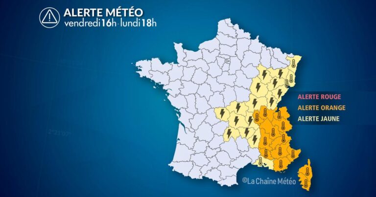 Alerte Météo : Canicule annoncée dans le sud-est, orages attendus dans le centre-est