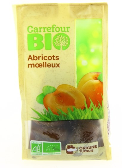 ABRICOTS MOELLEUX Carrefour BIO 250 G DÉNOYAUTÉS