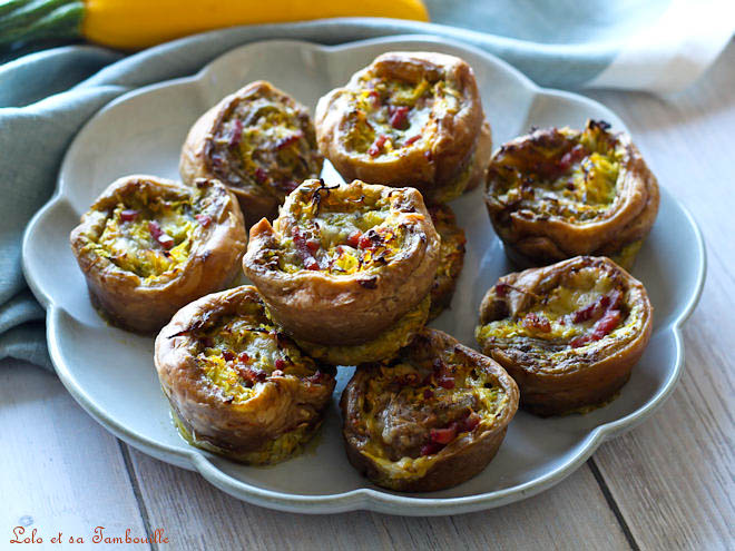 Roulés feuilletés aux courgettes et lardons : une recette simple pour un apéritif réussi