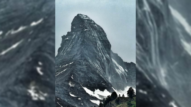 Cascades d’eau sur le Cervin : un phénomène rare observé en Suisse.