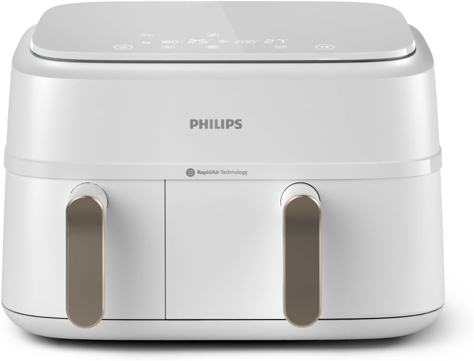 Philips présente l’Airfryer Series 3000 avec technologie RapidAir et double panier de 9L.