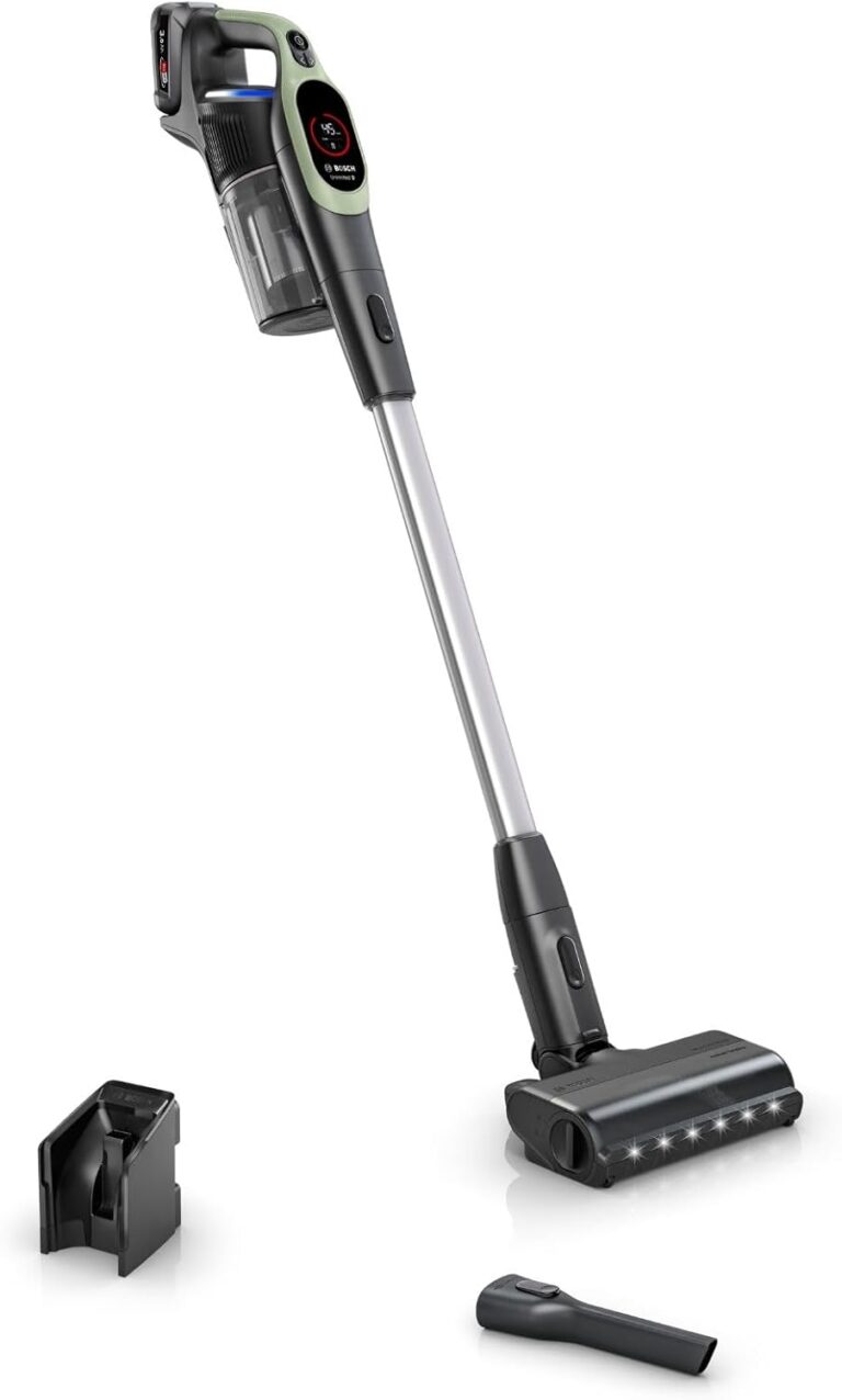 Bosch présente son aspirateur sans fil Unlimited 9 avec technologie MicroClean et éclairage LED.