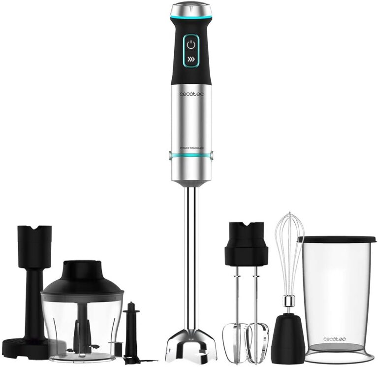 Cecotec Power TitanBlack 1200 XL : Mixeur plongeant de 1200 W avec accessoires inclus