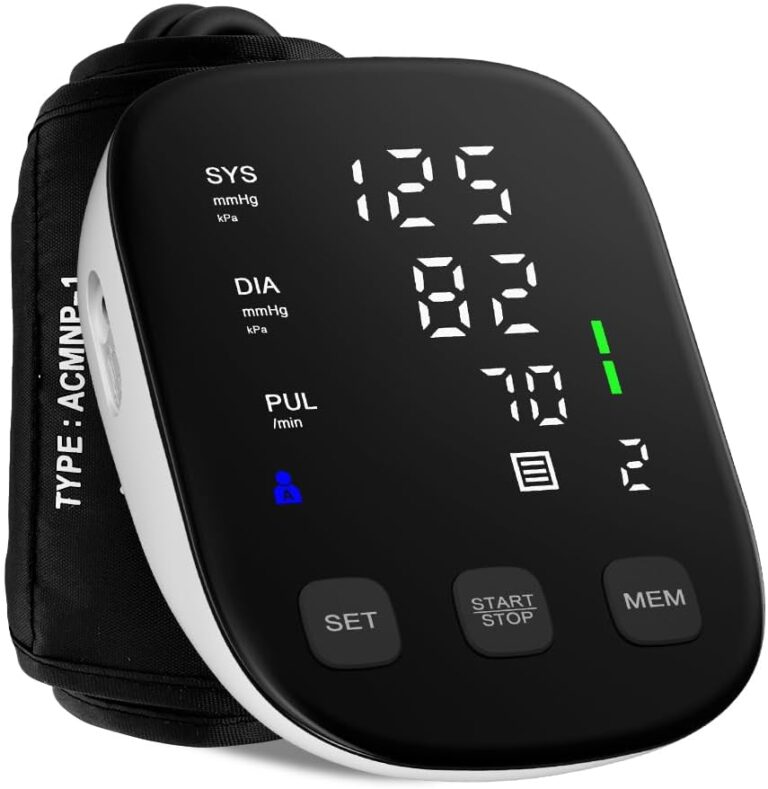 HealthTree présente un tensiomètre au bras à opération unique, affichage LED et brassards ajustables.
