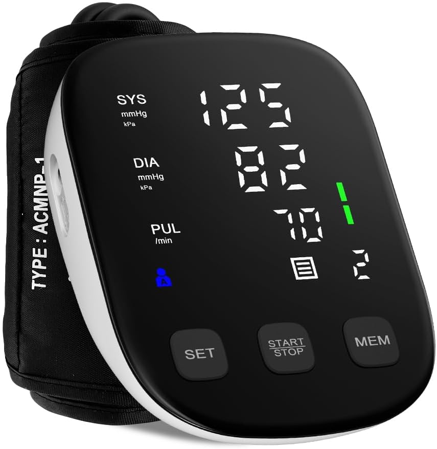 HealthTree présente un tensiomètre au bras à opération unique, affichage LED et brassards ajustables.