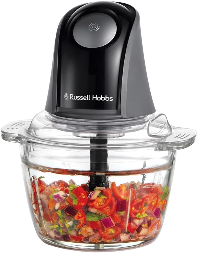 Russell Hobbs présente un hachoir électrique polyvalent de 1L, 350W avec lames en acier inoxydable.