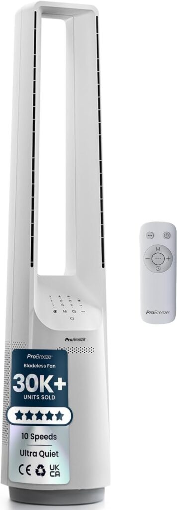 Pro Breeze Fan : Ventilateur sans pales de 101 cm avec 6 vitesses et oscillation à 60°