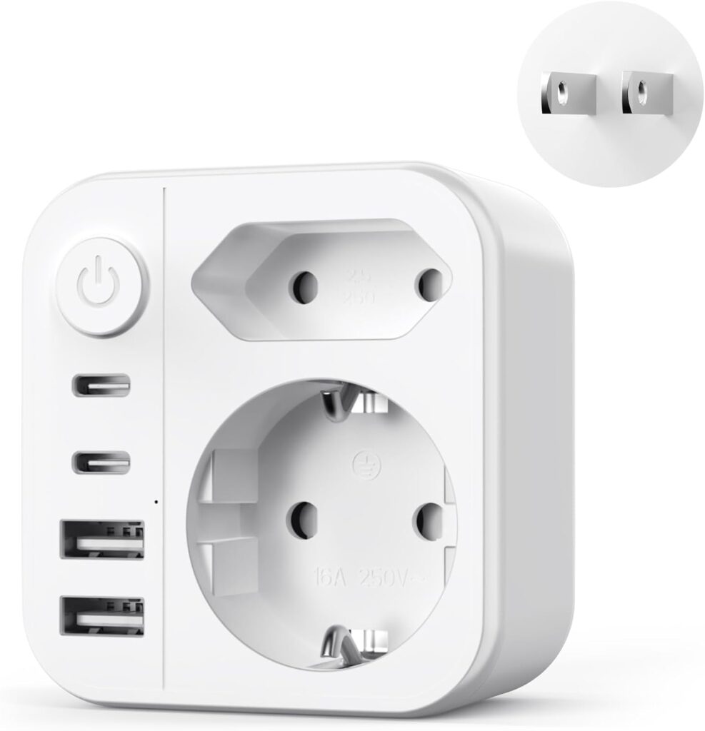 Adaptateur de voyage japonais 2500W avec USB : compatible USA, Canada, Chine et Thaïlande