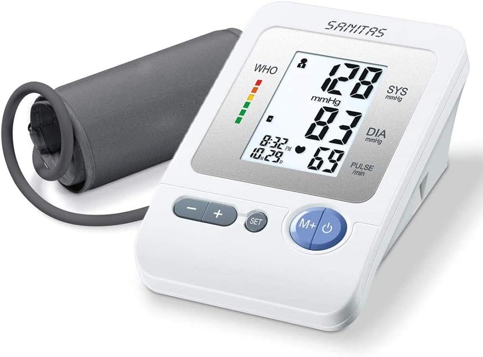Sanitas SBM 21 : Moniteur de pression artérielle automatique avec détection d’arythmie.