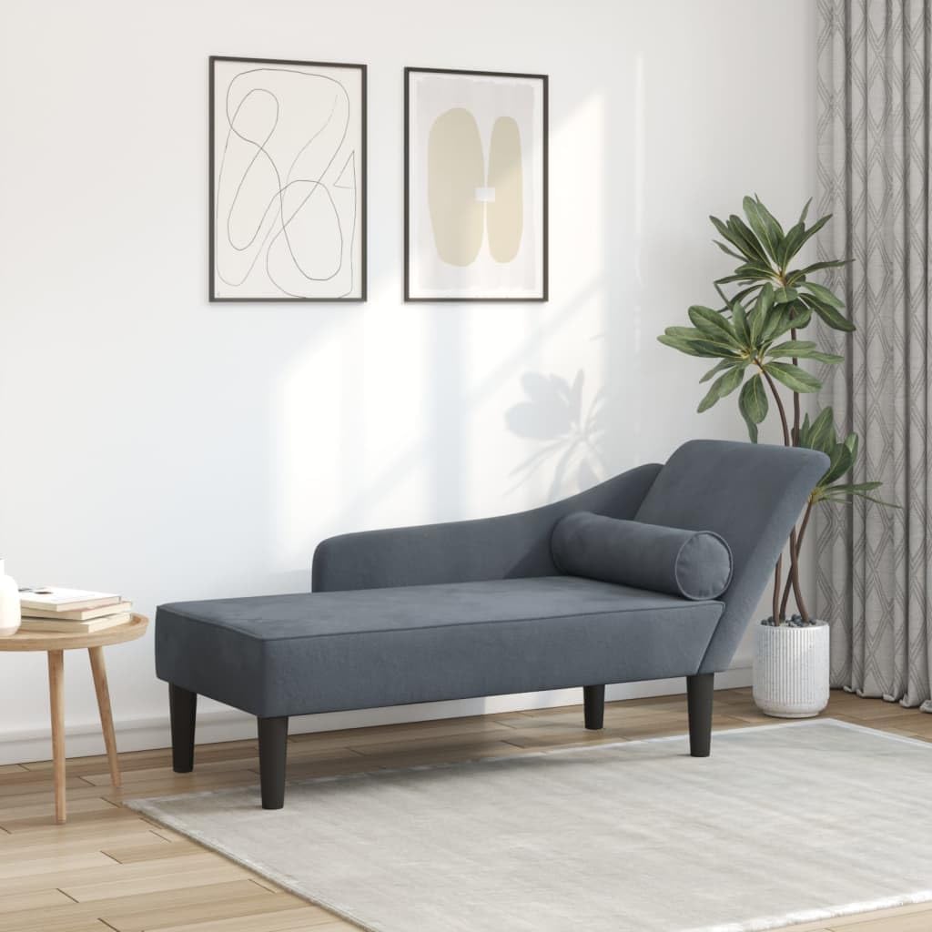 Lancement d’un nouveau fauteuil relax Velvet Chaise Lounge pour appartements modernes en gris foncé.