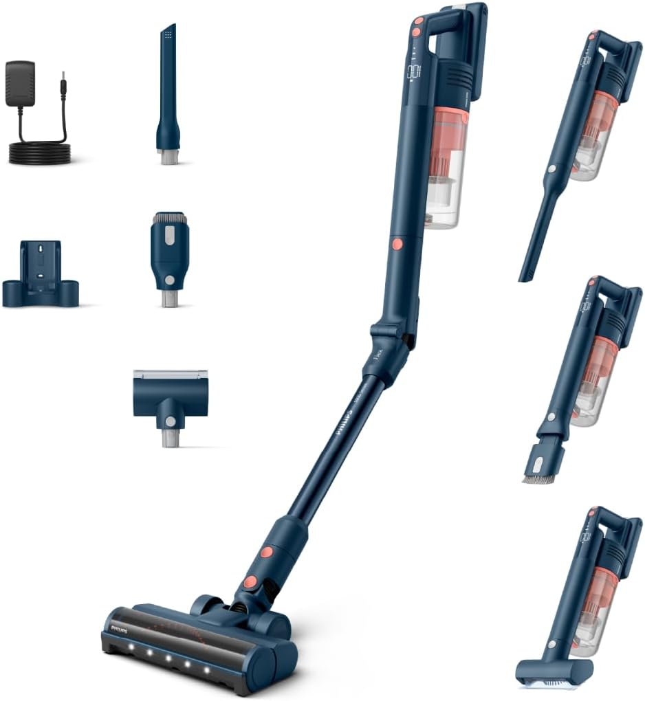 Aspirateur sans sac Philips 7000 Series avec moteur 900W et filtration HEPA 13.
