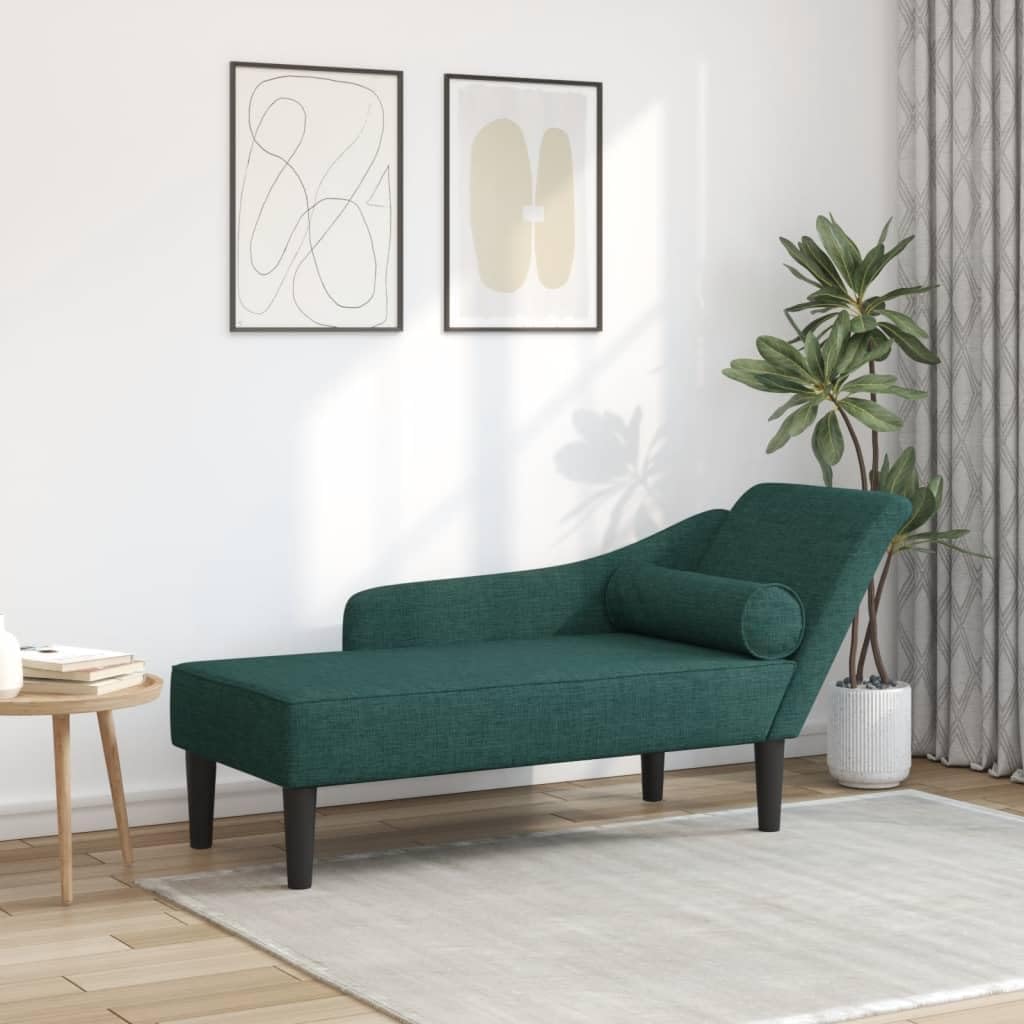 Chaise longue en cuir synthétique et bois avec rembourrage en mousse pour un confort accru.