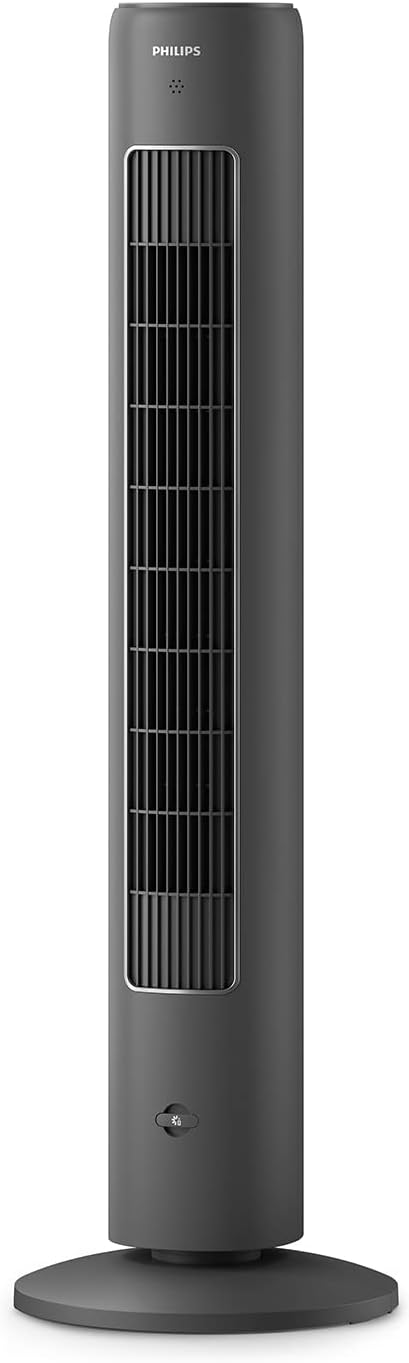 Philips présente son ventilateur Tower 5000 : débit d’air de 2230 m³/h et contrôle à distance.