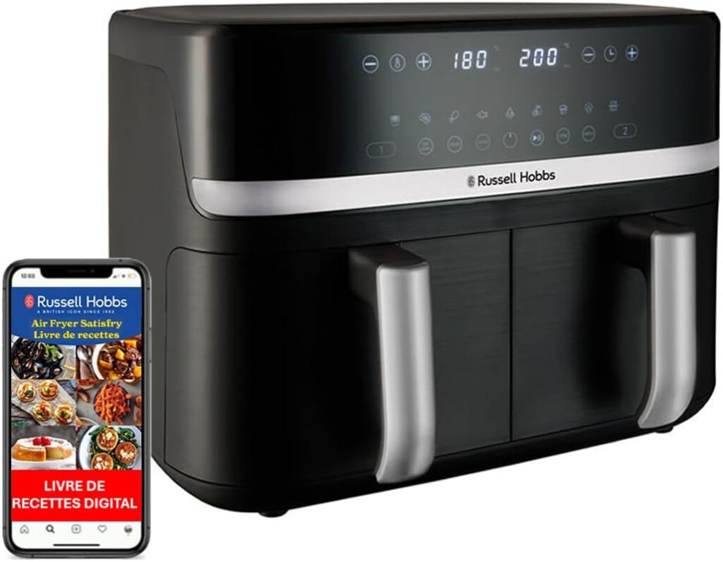 Russell Hobbs Air Fryer Rapid Air XXL : friteuse sans huile avec 4.5 ou 9L, 9 fonctions variées