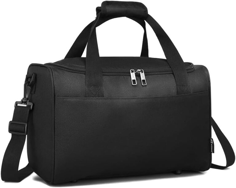 Kono Ryanair Travel Bag 40x20x25 cm : bagage cabine léger avec sangle, 20L, noir