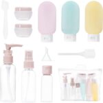Pack de 11 flacons de voyage Carehabi pour contenants de 30 à 80 ml adaptés aux voyages en avion