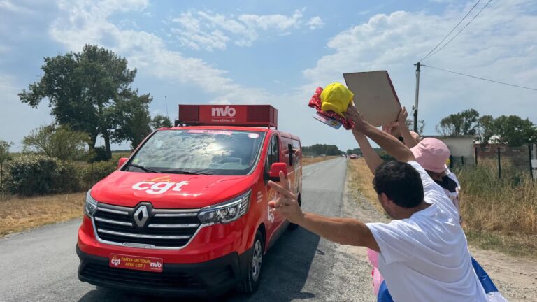 La CGT joue le rôle de médiateur lors du Tour de France pour faire passer son message.