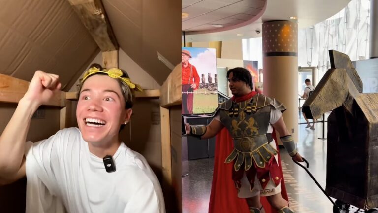Des youtubeurs infiltrent un cinéma avec un Cheval de Troie pour voir « L’Odyssée » sans payer.