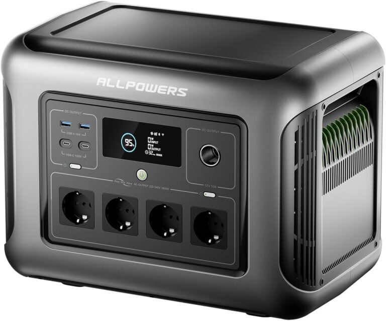 ALLPOWERS R1500 LITE : générateur portable de 1600W avec batterie LFP de 1056Wh et fonction UPS.