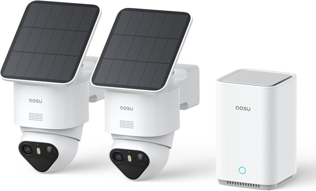 Aosu 4K T2 Ultra : caméra de surveillance sans abonnement avec vision nocturne et suivi AI