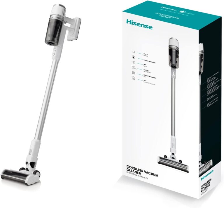 Hisense HVC6134W : aspirateur sans fil avec batterie de 35 minutes et lampes LED intégrées